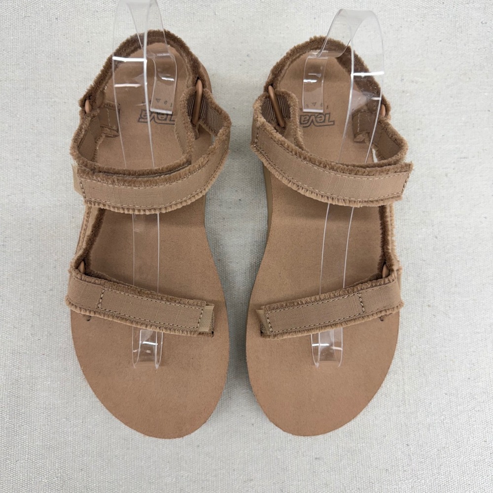 Teva Midform Universal Frayed Sesame Tan Flatform Sandals 1127570 Womens 8 - Picture 4 of 12